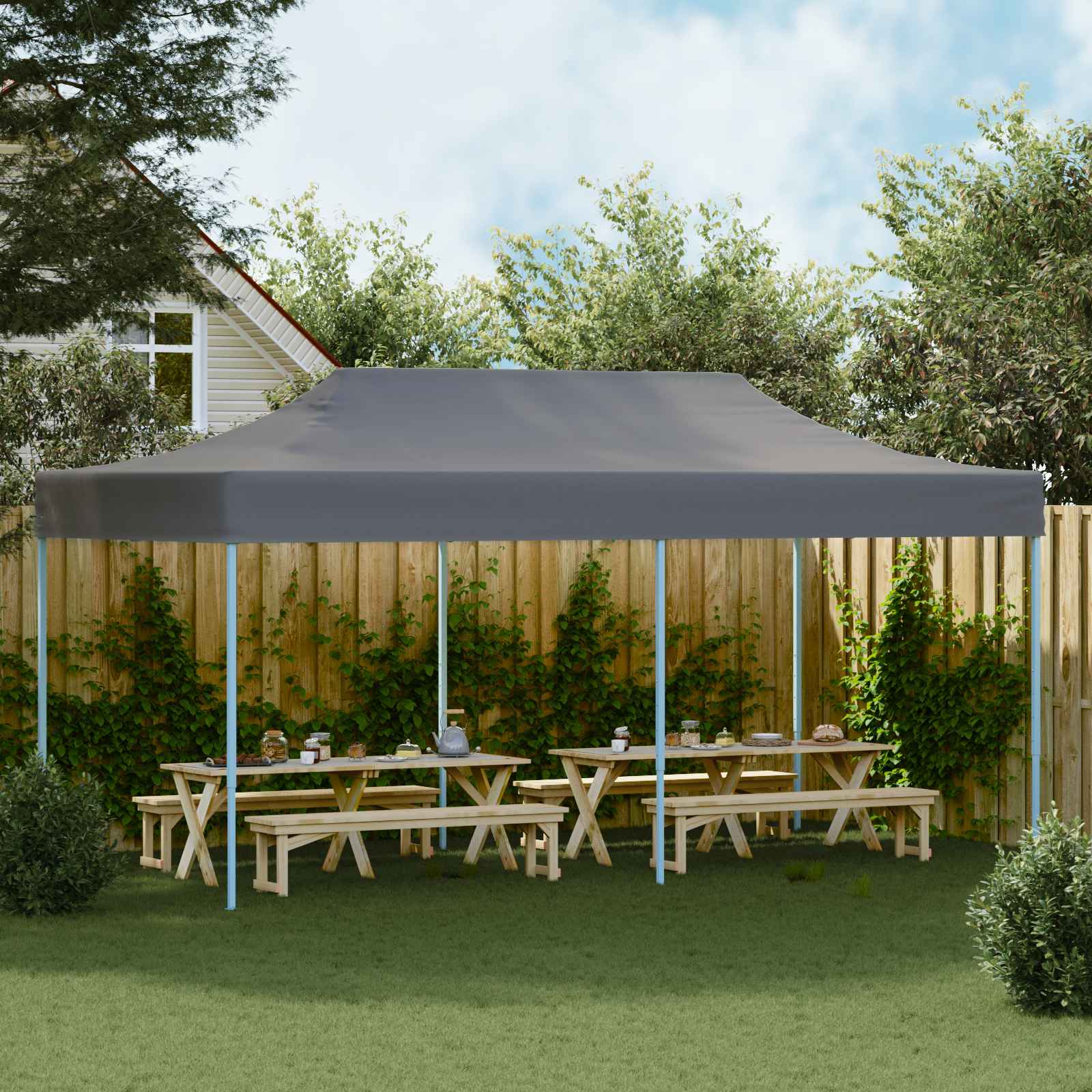 Cort pentru Petreceri Antracit 291 x 580 x 315 cm GartenMobel Dekor