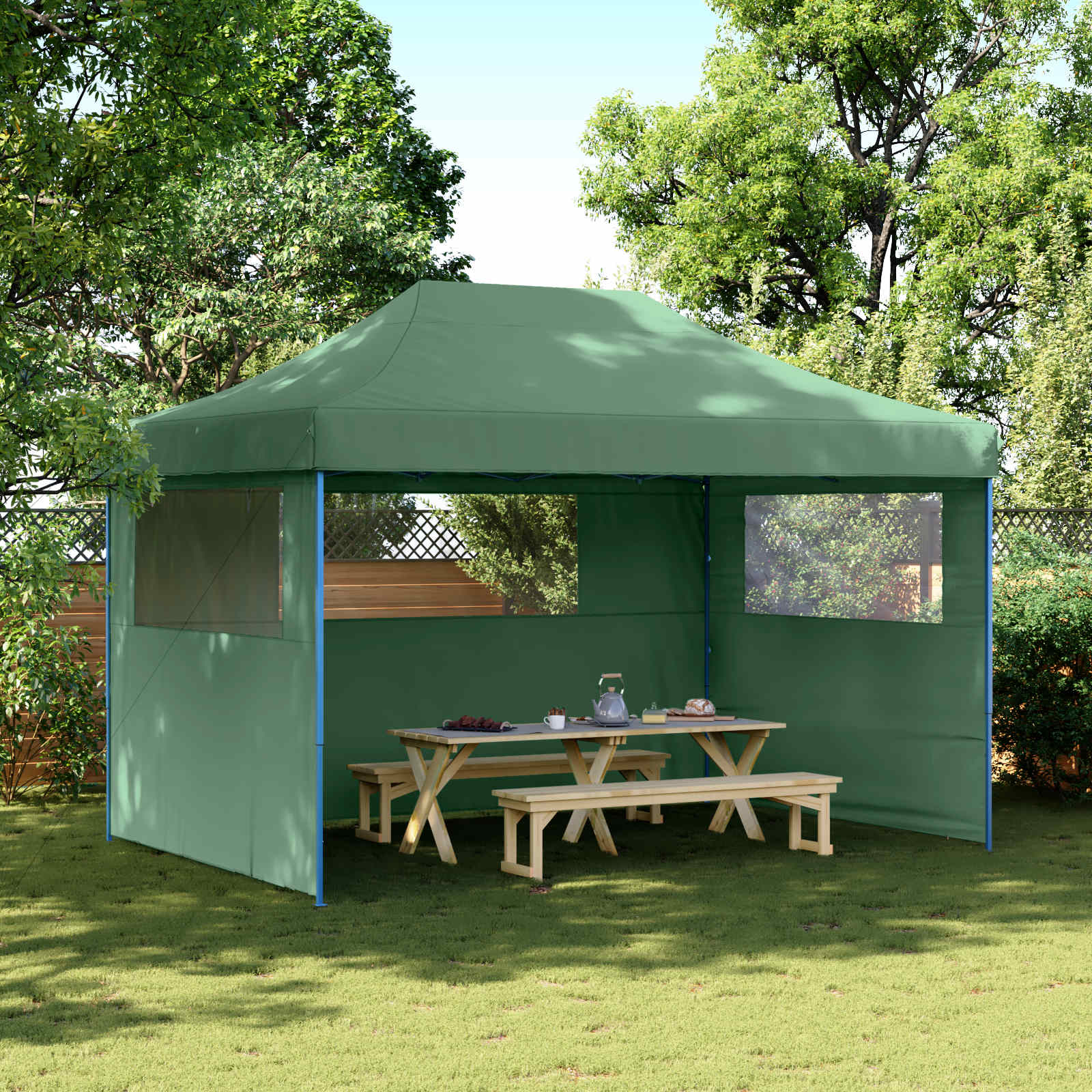 Cort pentru Petreceri Verde 279 x 410 x 315 cm Material Oxford GartenMobel Dekor