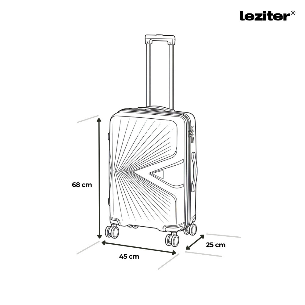 Set valize Leziter TraveLux Endure IV, ABS cu TSA, 60/100 L, aur roz