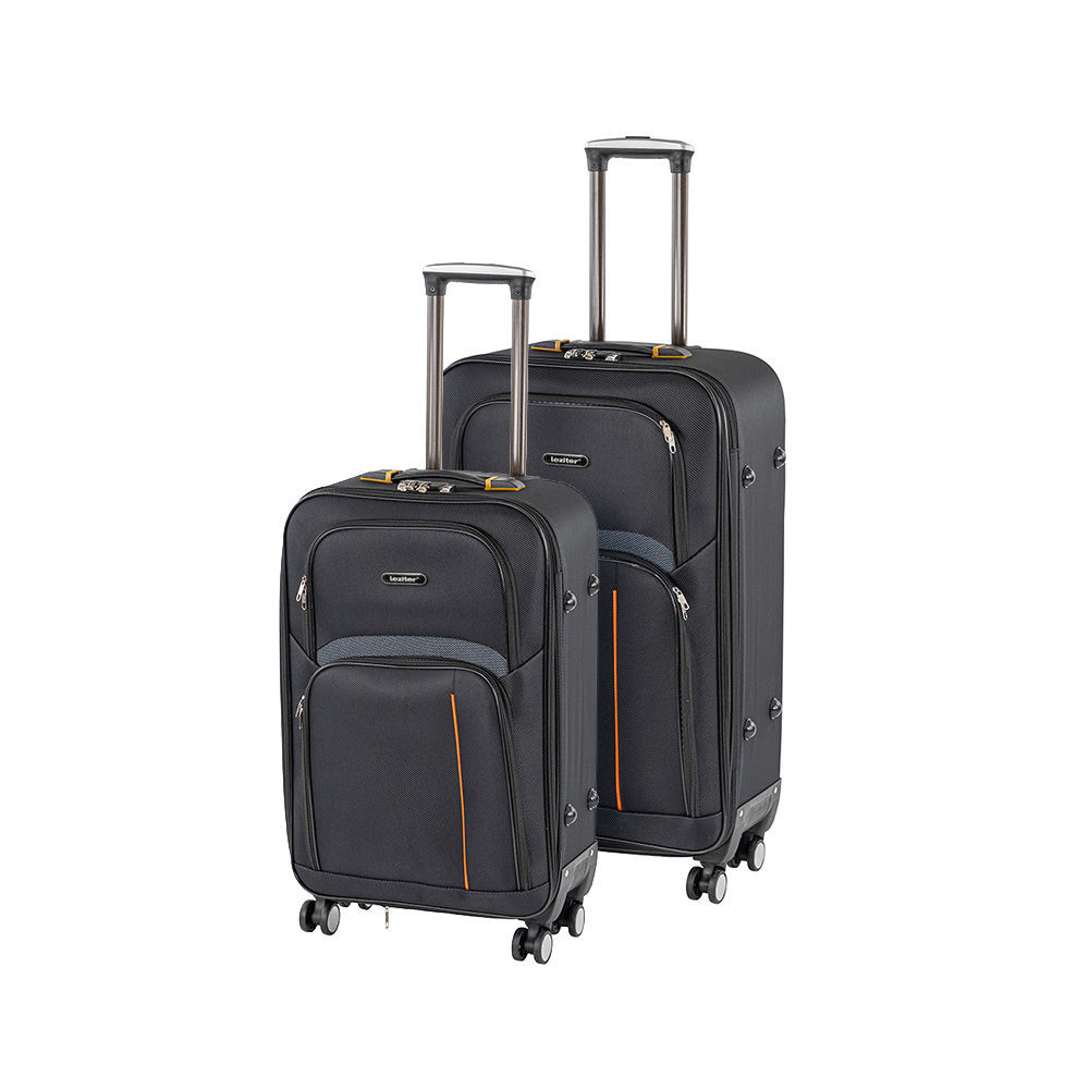 Set valize cu roți Leziter TraveLux Light IV, 2 piese, negru modern