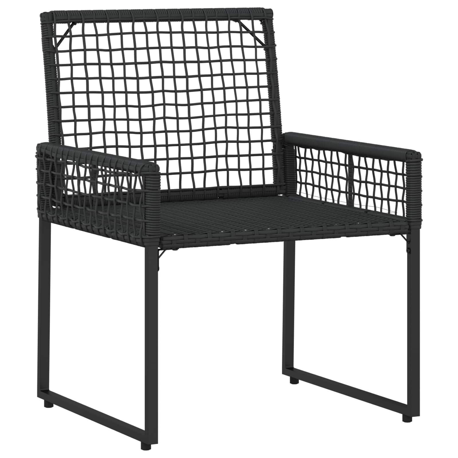 Set de Mobilier pentru Exterior cu pernă 3 pcs Negru și Alb GartenMobel Dekor