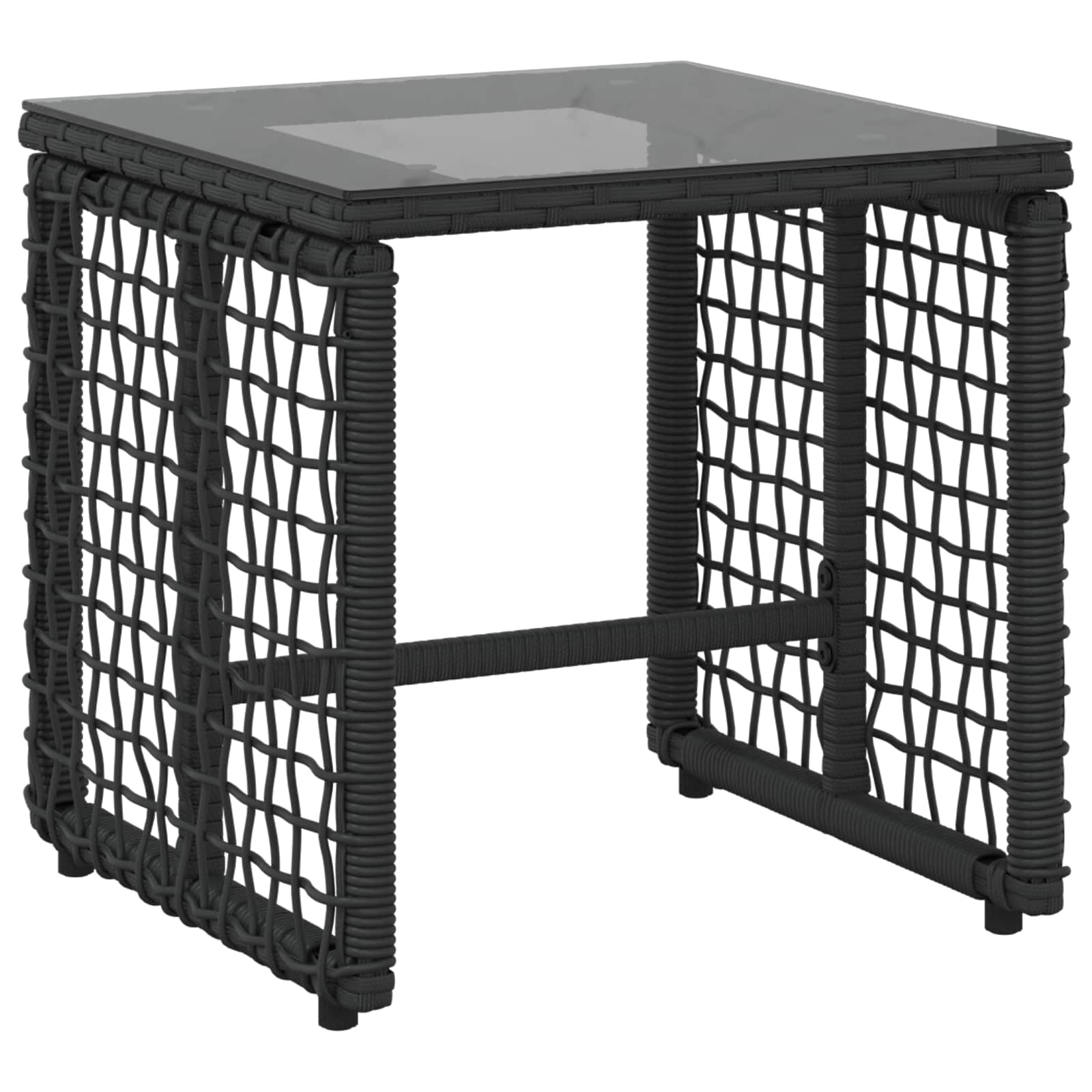 Set de Mobilier pentru Exterior cu pernă 3 pcs Negru și Alb GartenMobel Dekor