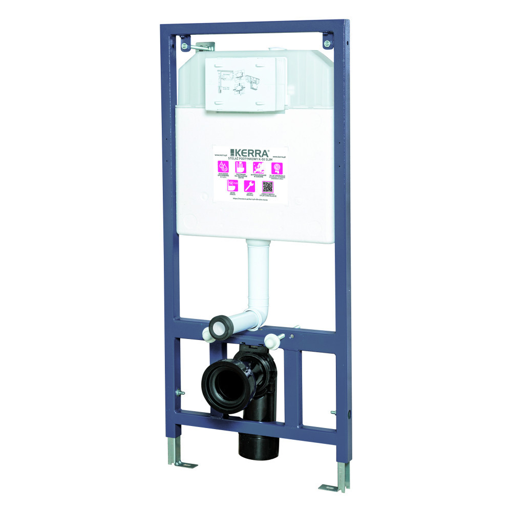 Set WC suspendat Kerra Delos negru mat cu rezervor încastrat slim și capac soft-close