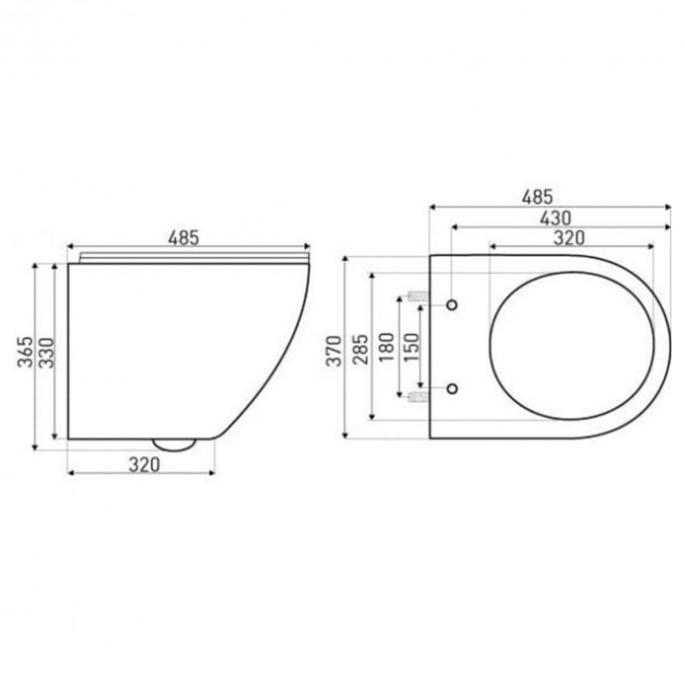 Set WC suspendat Kerra Delos negru mat cu rezervor încastrat slim și capac soft-close