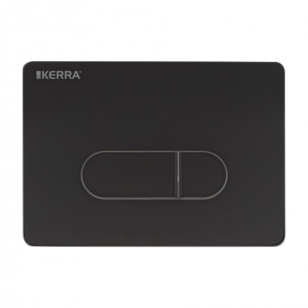 Set WC suspendat Kerra Delos negru mat cu rezervor încastrat slim și capac soft-close