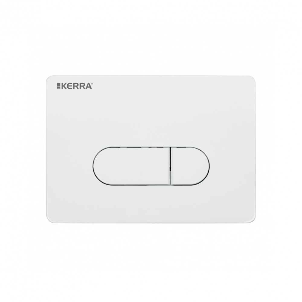 Set WC suspendat Kerra Doris cu rezervor îngropat și clapetă dublă, alb