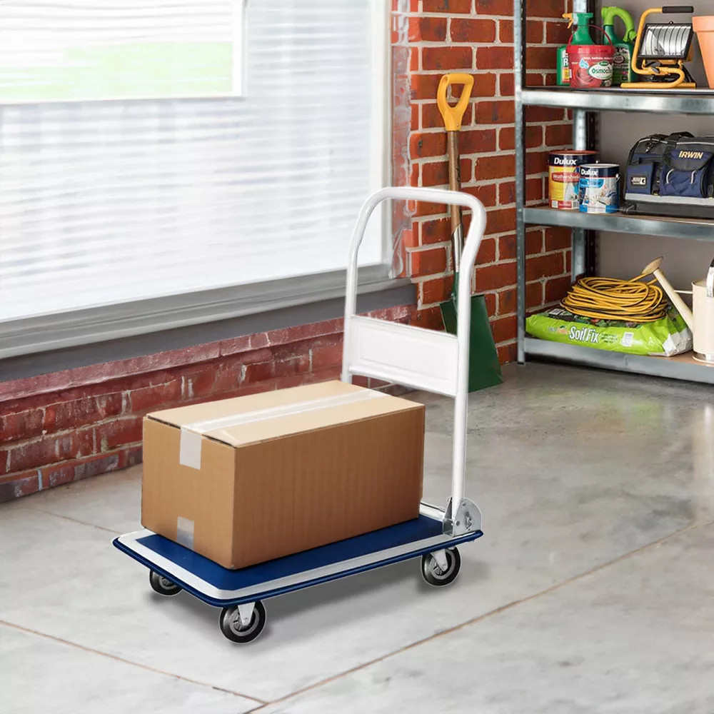 Cărucior platformă Leziter pentru depozit și livrări, pliabil, 150 kg