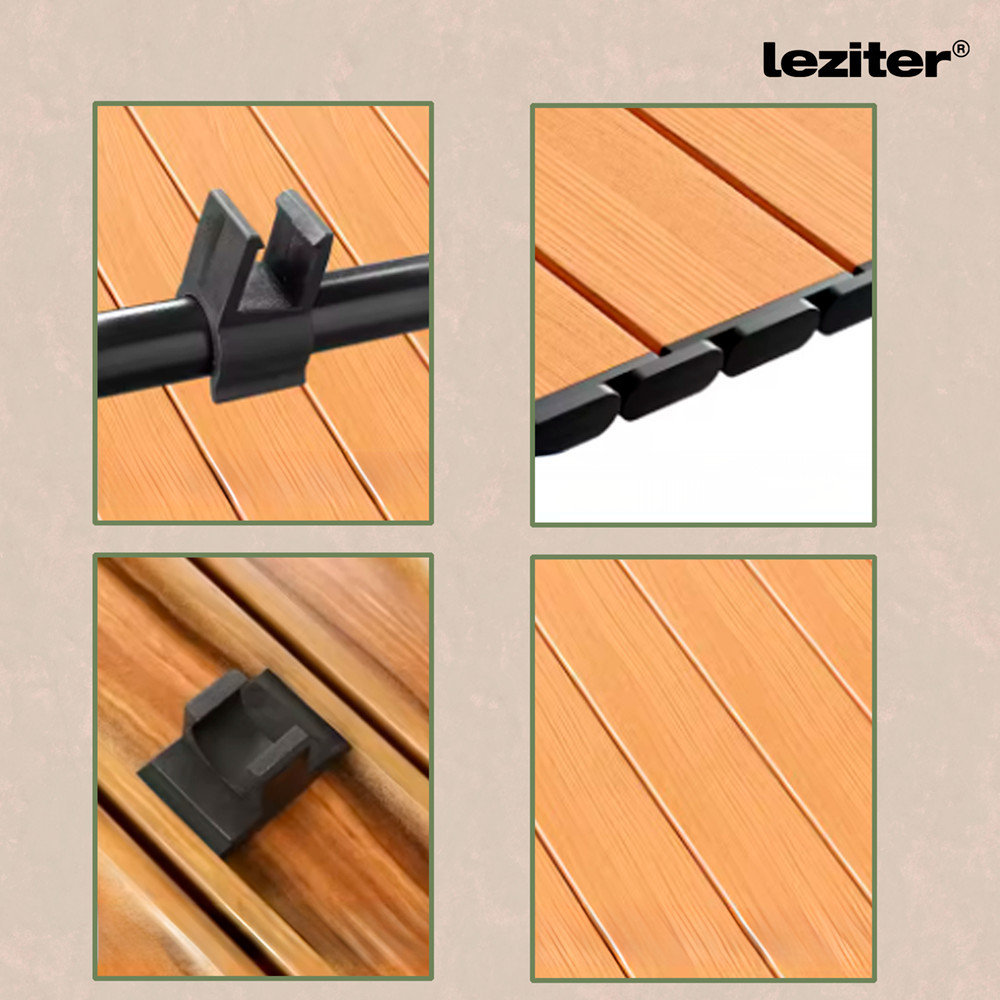 Masă de picnic premium Leziter 87x54 cm, cu prindere pentru cărucior pliabil