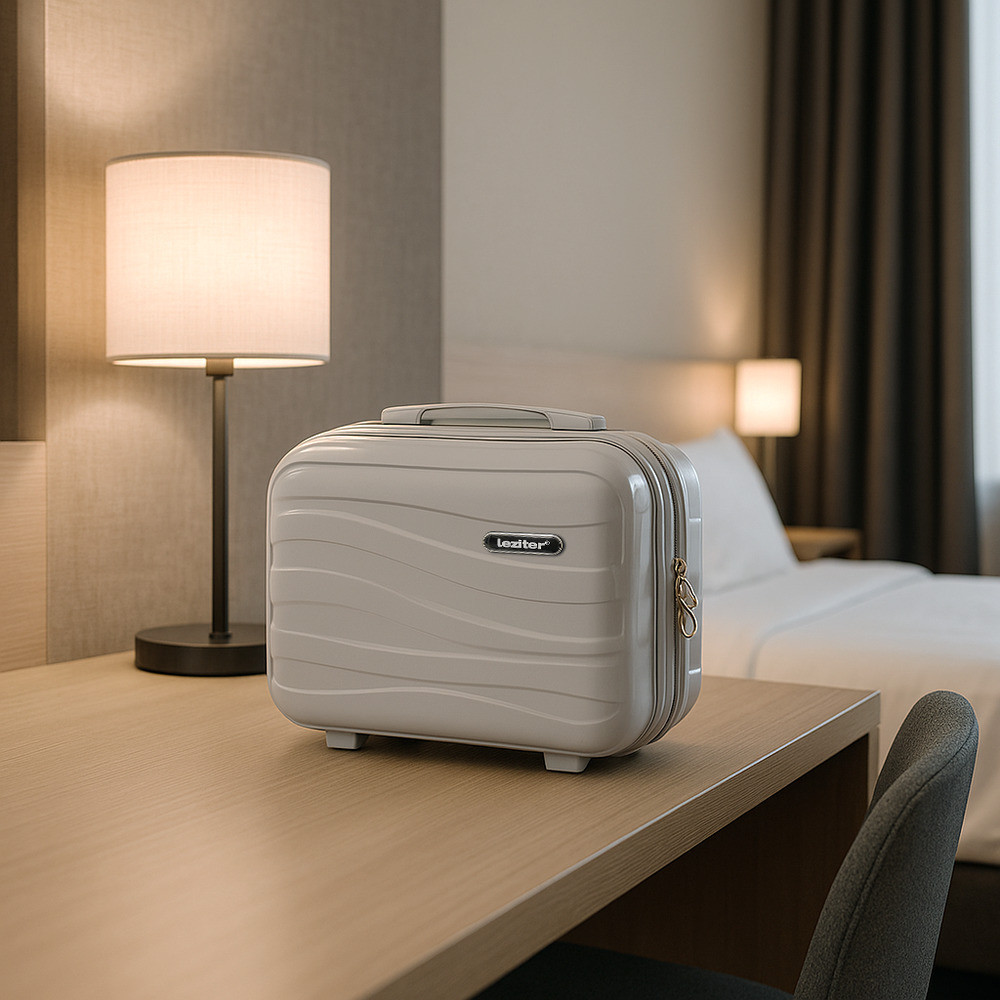 Set valize rulante Leziter TraveLux Voyager II, ABS gri, cu TSA (2 piese)