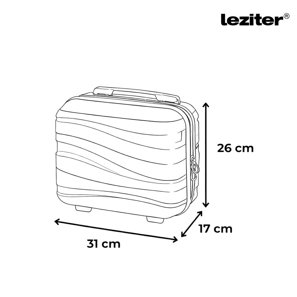 Set valize Leziter TraveLux Voyager IV, ABS cu TSA, 2 piese, aur roz