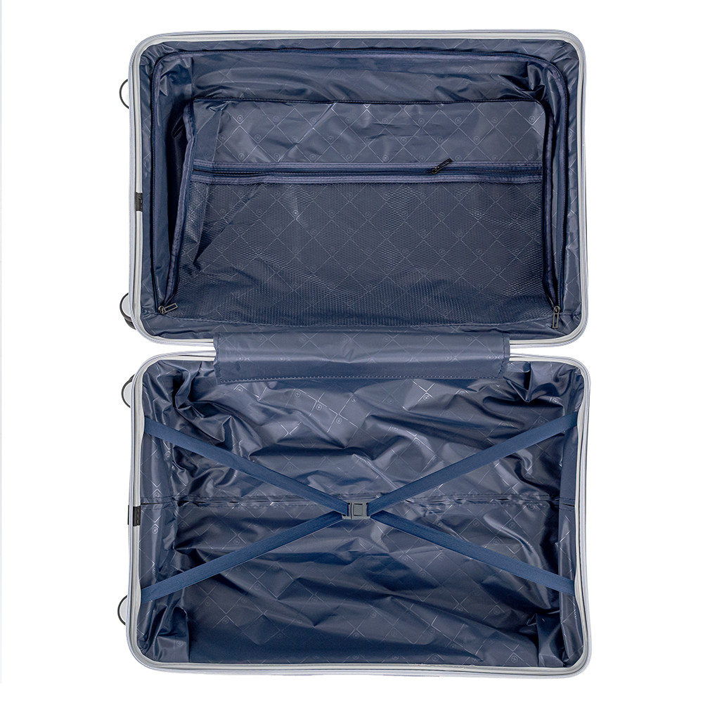 Set valize Leziter TraveLux Voyager VI, ABS cu TSA, cabină + mare, aur roz