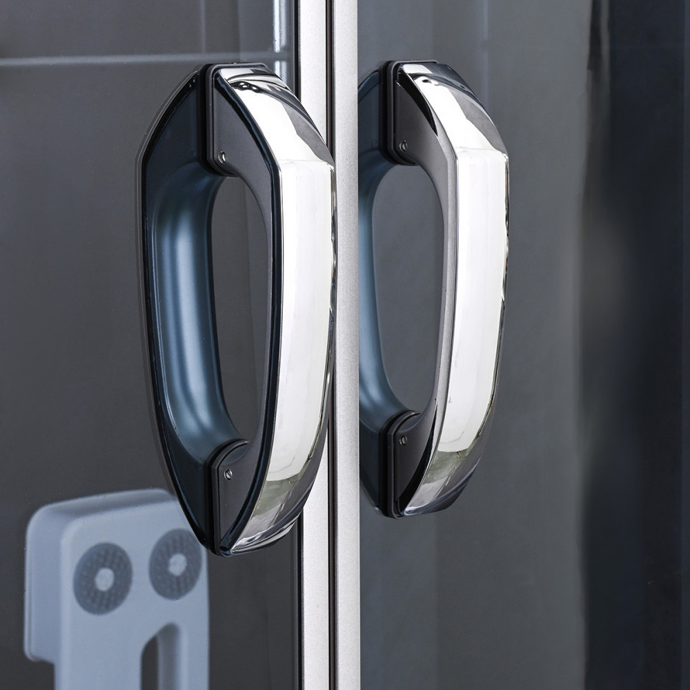 Cabină de duș cu hidromasaj și cadă Leziter Emilia 85x135 cm, negru