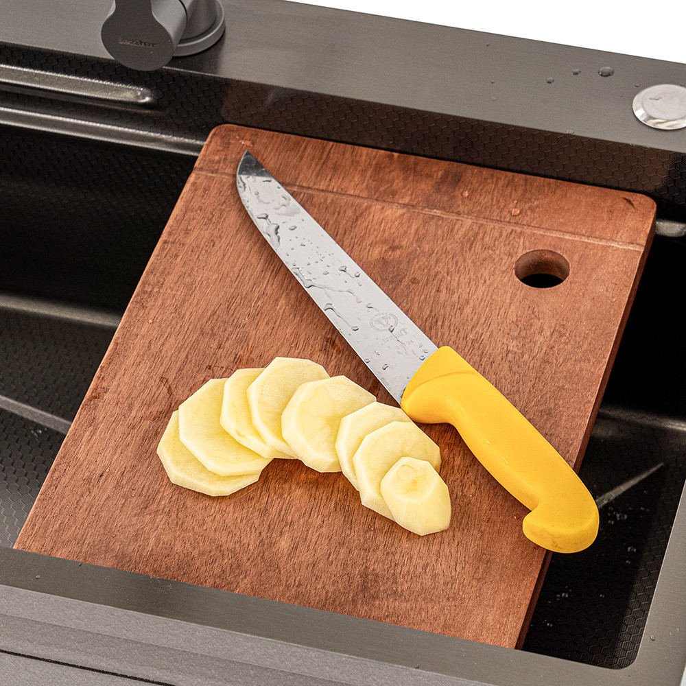 Placă de tăiat pentru chiuvetă Leziter, din lemn, 36x26 cm, antiderapantă