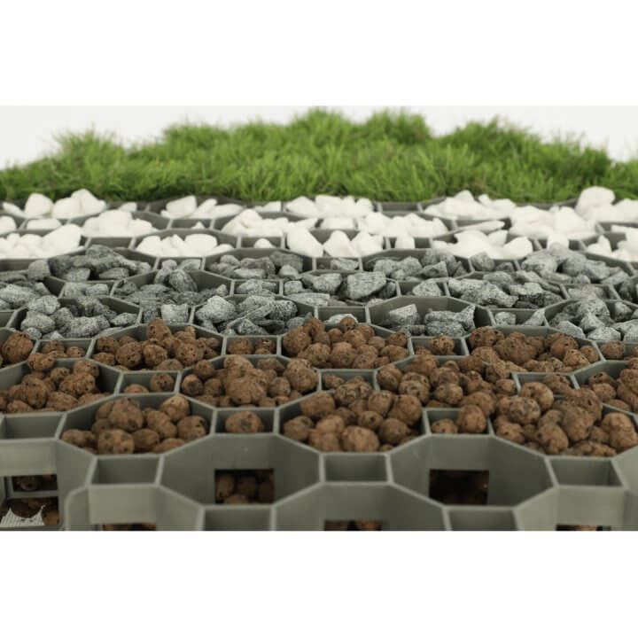 Grilă pentru gazon și parcare ecologică 160 t/mp, 60x60x4 cm, verde, PP/PE