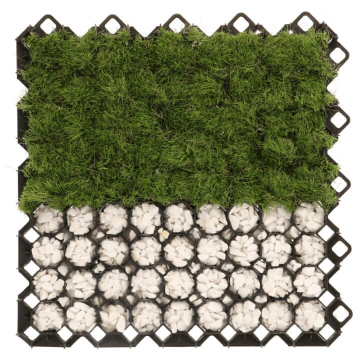 Grilă pentru gazon și parcare ecologică 160 t/mp, 60x60x4 cm, verde, PP/PE