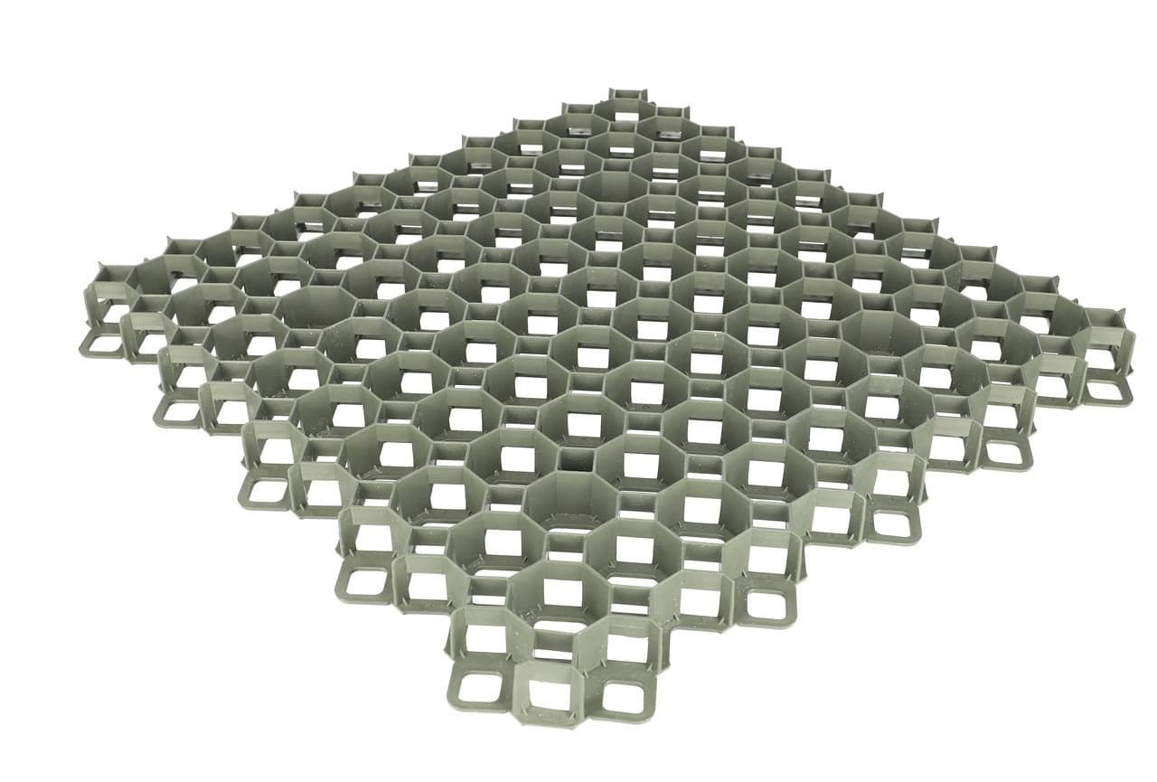 Grilă pentru gazon și parcare ecologică 160 t/mp, 60x60x4 cm, verde, PP/PE