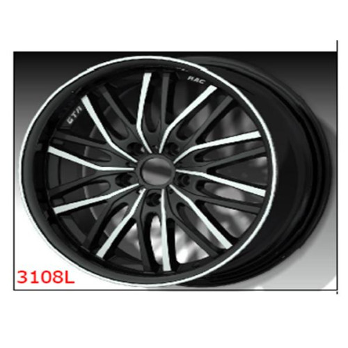 Set jante aliaj ART 3108 18 inch, design sport negru cu insertii argintii