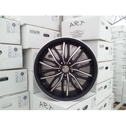 Set jante aliaj ART 3108 18 inch, design sport negru cu insertii argintii