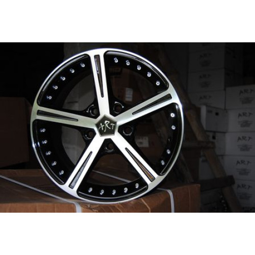 Jante aliaj ART 416BP 15 inch, negru cu față prelucrată, set cu kit