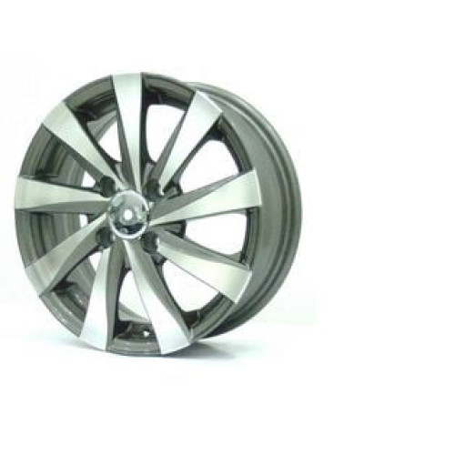 Set jante aliaj ART 465 16 inch, negru cu polish, cu kit de instalare inclus