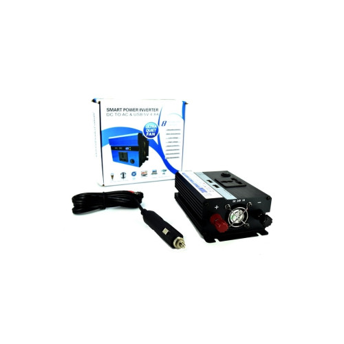 Invertor auto premium 300W 24V-220V cu 1 priza si 2 porturi USB 4.8A