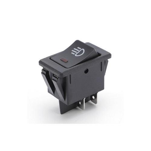 Buton rocker auto ON/OFF universal 12V/24V, cu simbol faruri, negru (ASW)