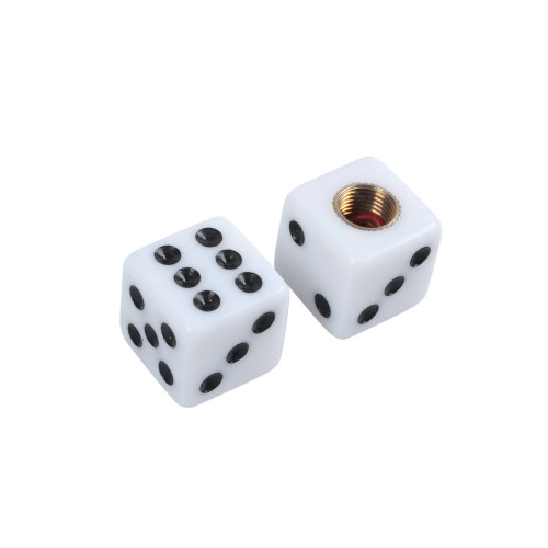 Capace valve auto ZAR albe tip zar, set 4 bucăți – protecție și stil (QMZ-57)