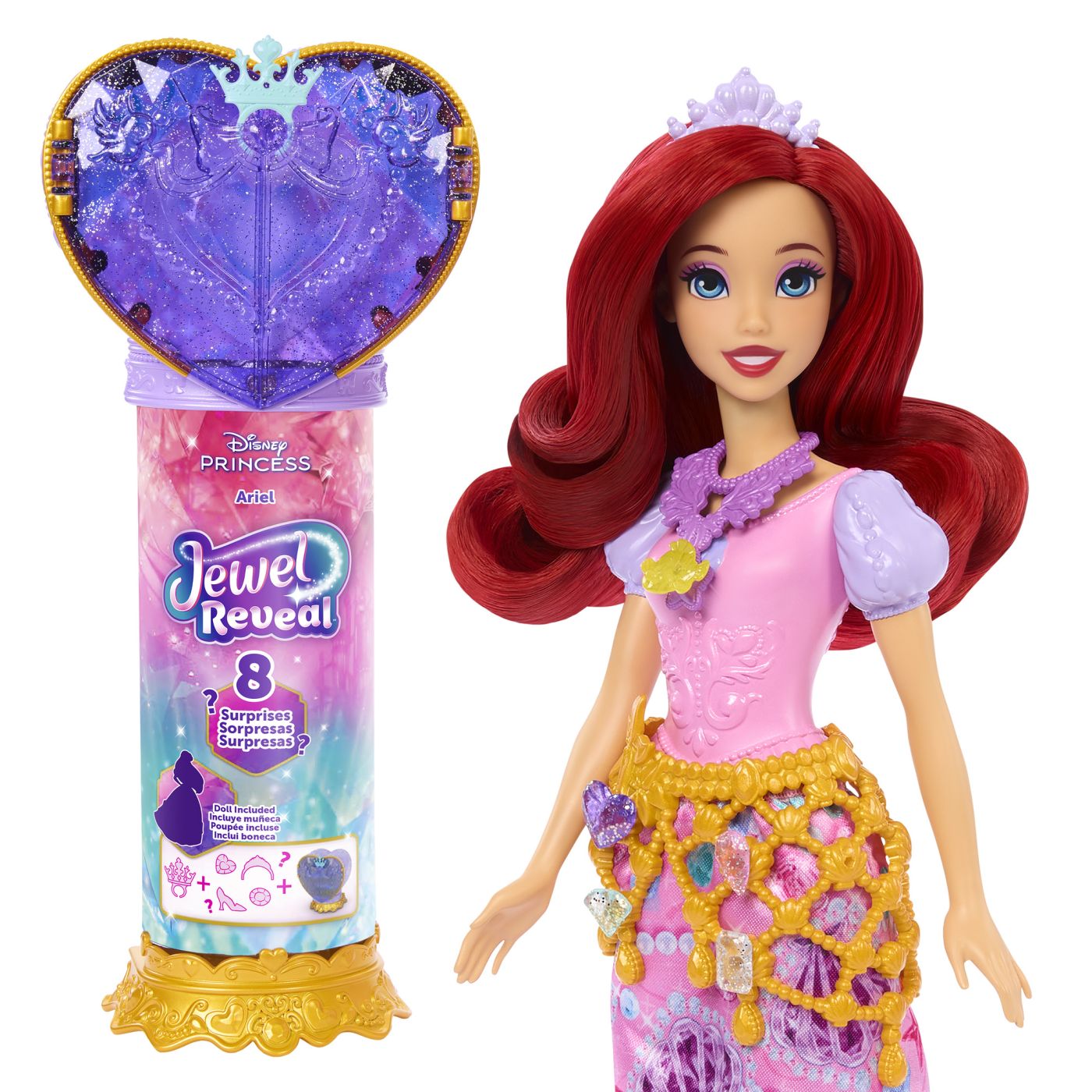 DISNEY PRINCESS JEWEL REVEAL PAPUSA ARIEL SuperHeroes ToysZone