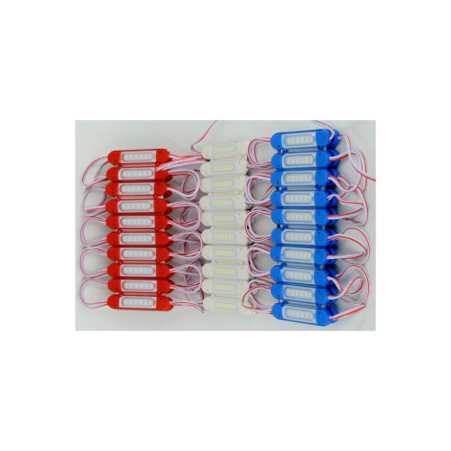 Modul LED 6 SMD 5730, 2.4W, 12V, rezistent la apa, cu adeziv (OEM)