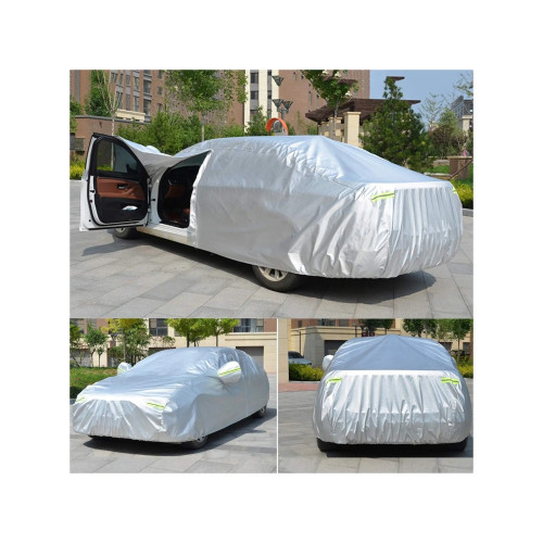 Prelată auto universală premium XXL pentru berlină, impermeabilă, cu fermoar lateral