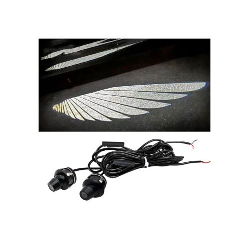 Set lămpi LED 12V Angel Wings, lumină albă pentru uși auto (FS-1801)