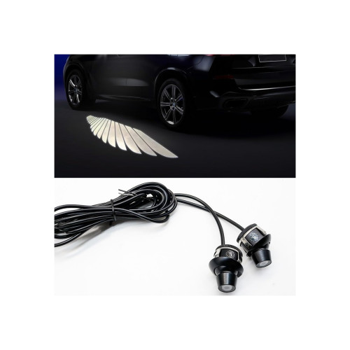 Set lămpi LED 12V Angel Wings, lumină albă pentru uși auto (FS-1801)