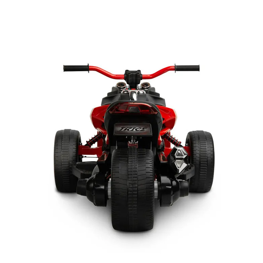 ATV electric pentru copii Leziter cu 3 roți, 12V, roșu, cu lumini și Bluetooth