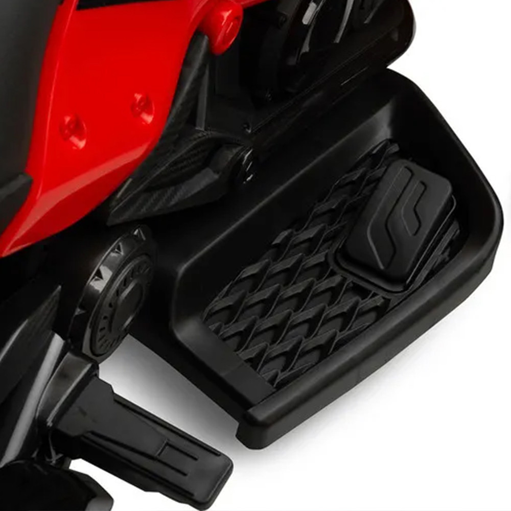 ATV electric pentru copii Leziter cu 3 roți, 12V, roșu, cu lumini și Bluetooth