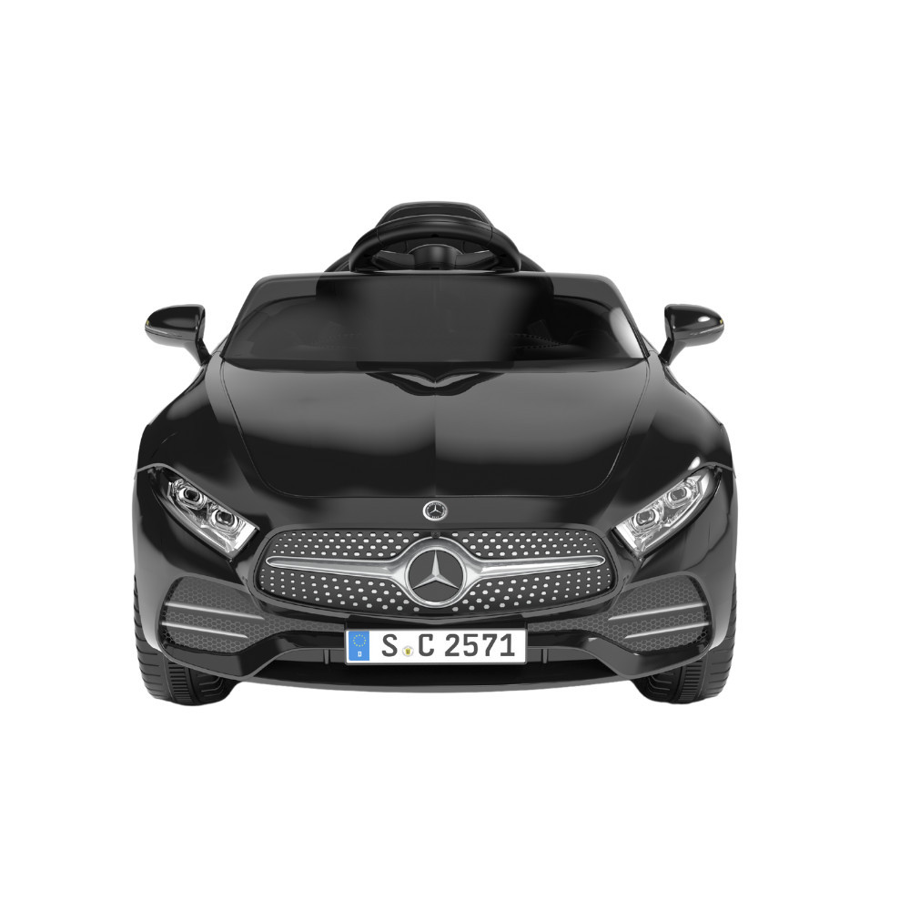 Leziter mașină electrică pentru copii Mercedes-Benz CLS 350, neagră, 12V, telecomandă 2.4G