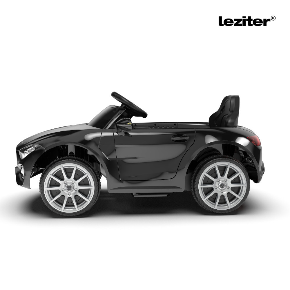 Leziter mașină electrică pentru copii Mercedes-Benz CLS 350, neagră, 12V, telecomandă 2.4G