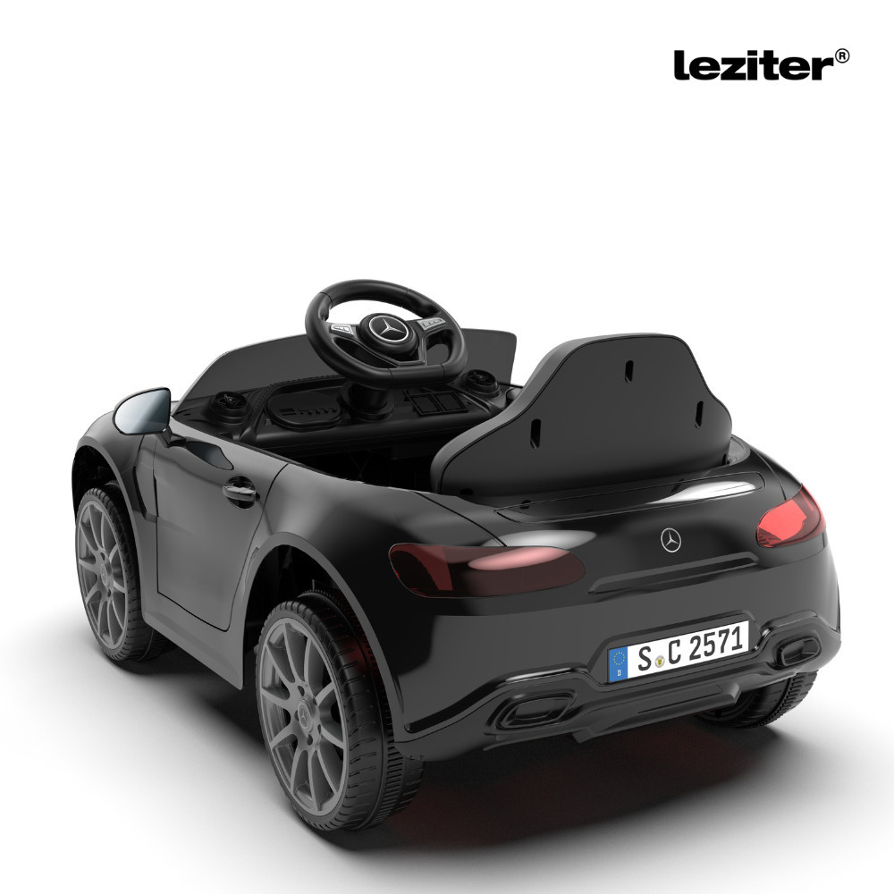 Leziter mașină electrică pentru copii Mercedes-Benz CLS 350, neagră, 12V, telecomandă 2.4G