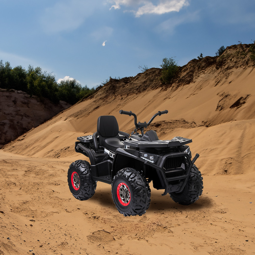 ATV electric pentru copii Leziter Quad XL 12V, negru, cu telecomandă 2.4G