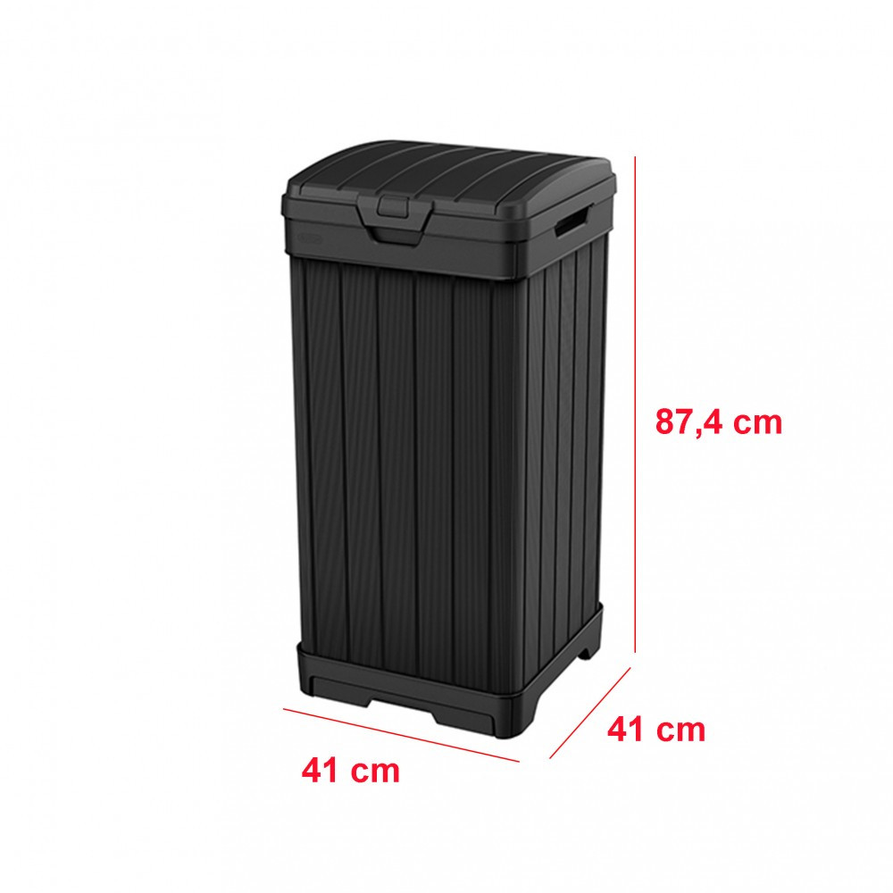 Coș de gunoi exterior Curver Baltimore 125 L, capac dublu etanș, protecție UV