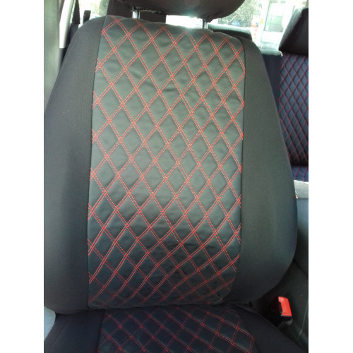 Set huse scaune dedicate VW Amarok 2010+ bancheta fractionata, model romb