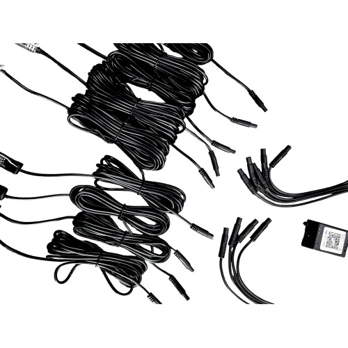 Kit fir neon LED RGB 6 m + benzi LED RGB 4x22 cm cu telecomandă RF, 12V