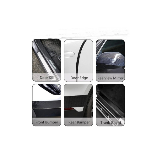 Film autoadeziv 5D carbon pentru praguri si bandouri, rola 5 cm x 5 m (OEM)