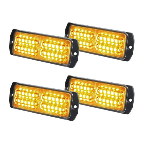 Lampă LED stroboscopică profesională 12V-24V, semnalizare auto, O-86-12LED