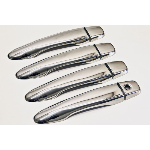 Set ornamente crom pentru mânere uși Nissan Qashqai J11 și Renault Kadjar fără Ikey