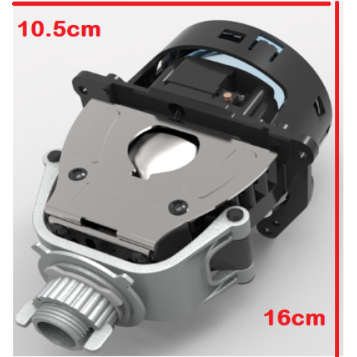 Set lupe LED pentru far 12V, 2 faze 43/55W, 5500K, diametru 3 inch (H8Bi-LED)