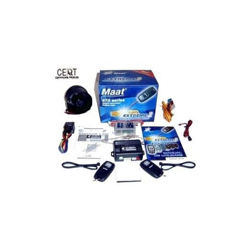 Alarmă auto Maat 675 cu 2 telecomenzi, senzor șoc și funcție anti HI-JACK