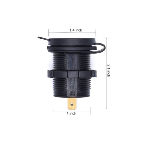 Mufă încărcător auto pentru bord USB-C + USB QC3.0 cu voltmetru 12V (DS2052)