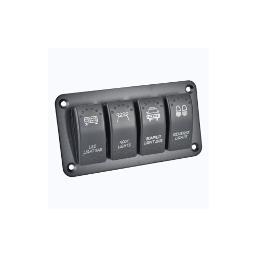 Panou cu 4 întrerupătoare 12V/24V pentru auto, barcă și utilaje, SPA04