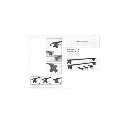 Set 2 bare portbagaj transversale 120 cm cu 3 tipuri de prindere, CP-215