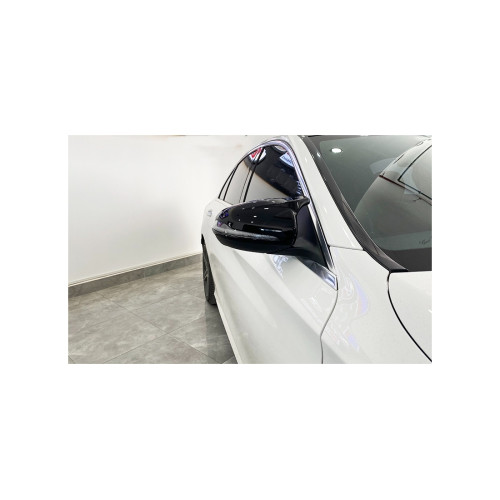 Capace oglindă tip Batman negru lucios pentru Mercedes C W205/C205 (2015–2019)